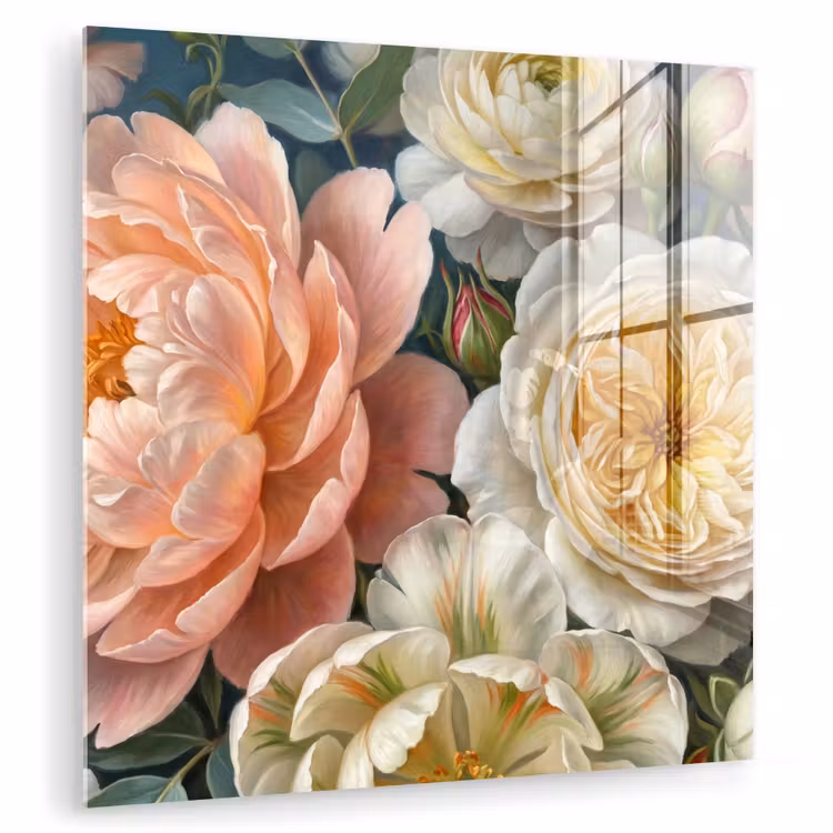 Bloemen - Boeket - Natuur - Klassiek - Kleurrijk plexiglas 5mm klein -zzzproduct_nieuw