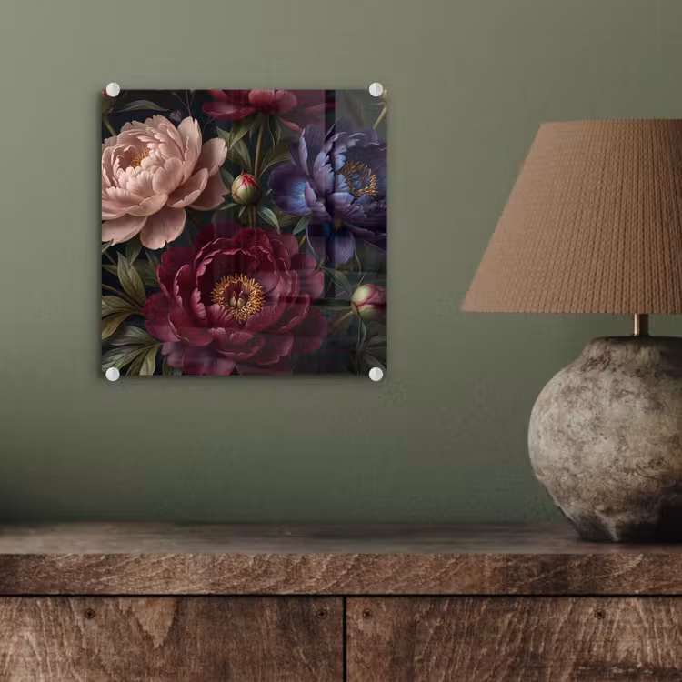 Bloemen - Boeket - Natuur - Modern - Donker plexiglas 5mm klein -sfeer3
