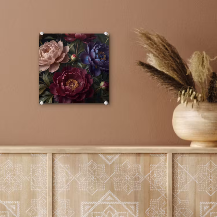 Bloemen - Boeket - Natuur - Modern - Donker plexiglas 5mm klein -sfeer5
