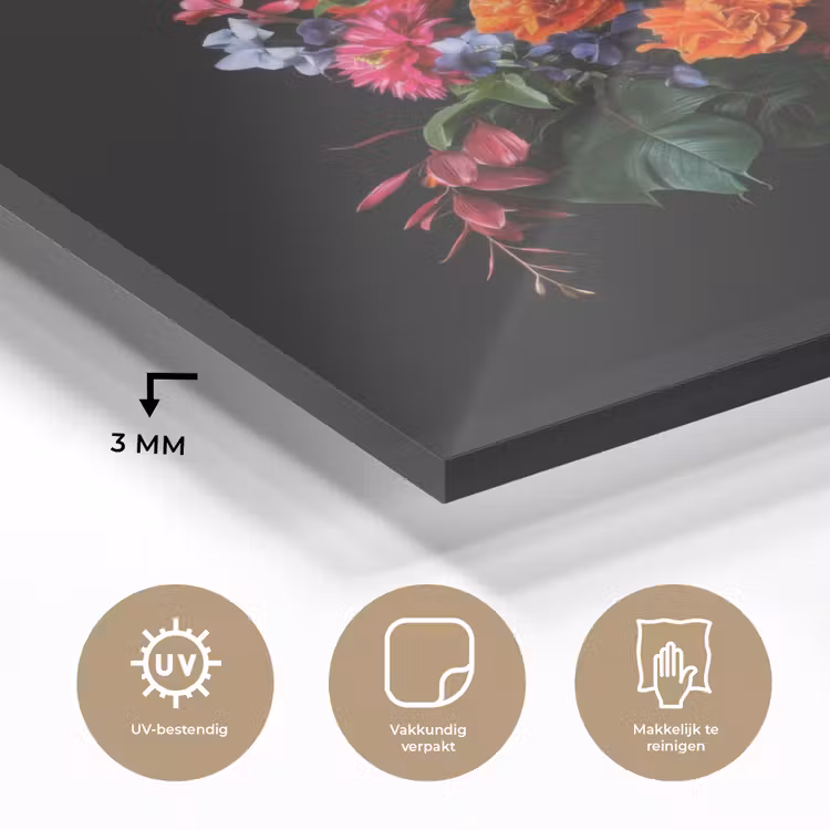Bloemen - Boeket - Sierlijk plexiglas 5mm klein -sfeer2