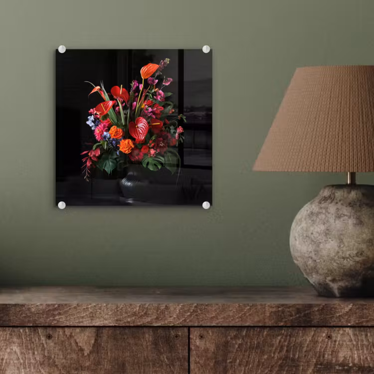 Bloemen - Boeket - Sierlijk plexiglas 5mm klein -sfeer3