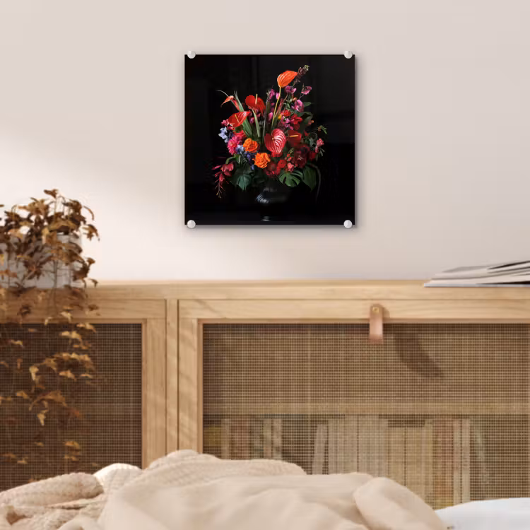 Bloemen - Boeket - Sierlijk plexiglas 5mm klein -sfeer4