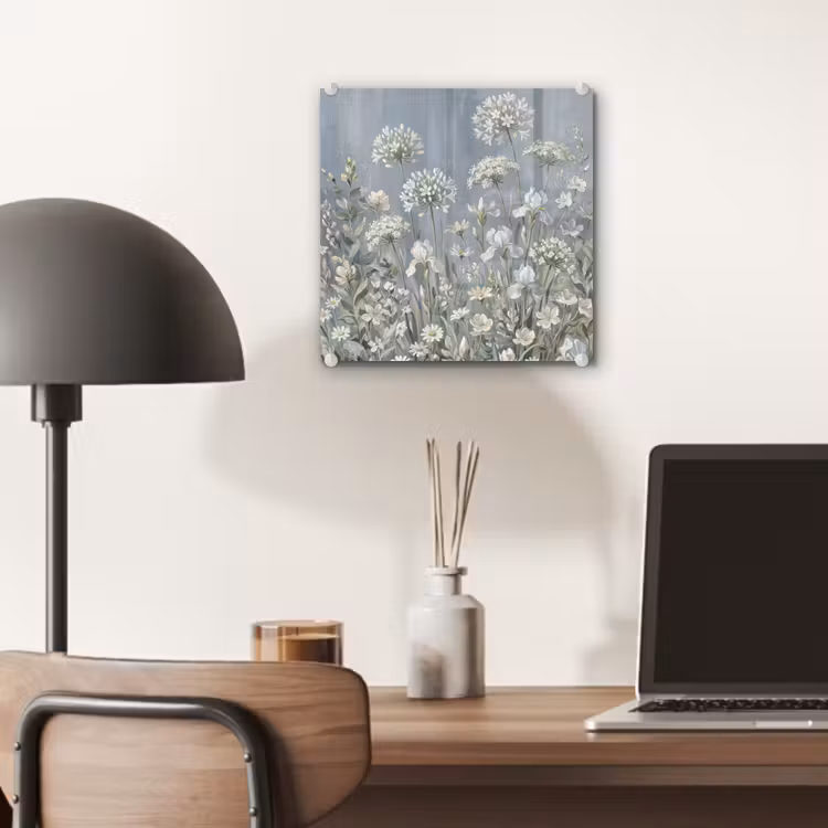 Bloemen - Botanisch - Blauw plexiglas 5mm klein -sfeer6