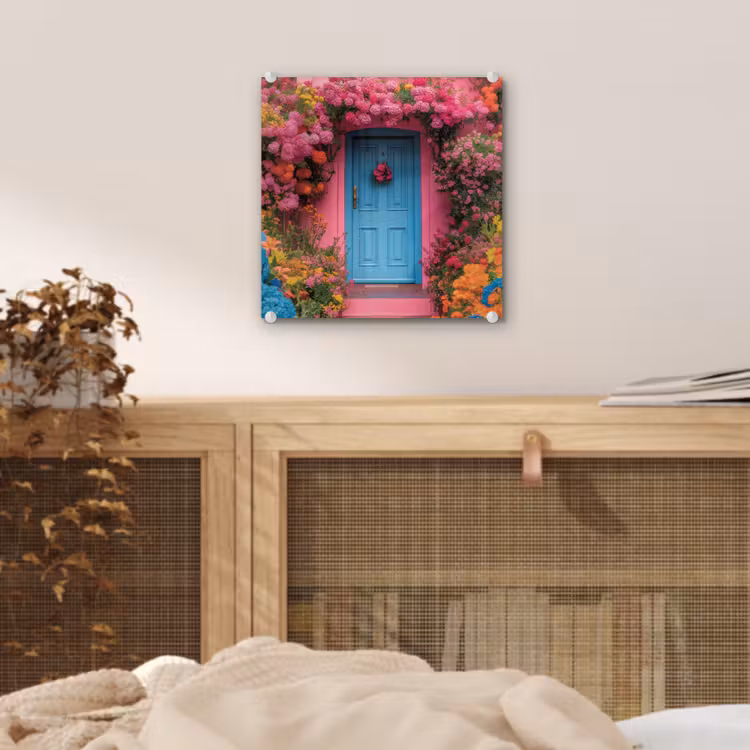 Bloemen - Deur - Roze plexiglas 5mm klein -sfeer4