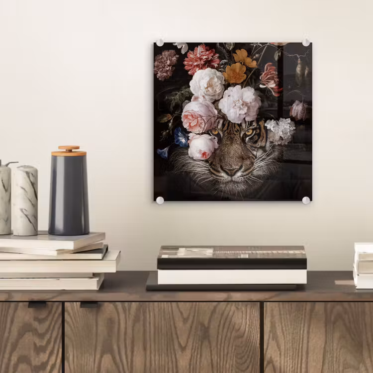 Bloemen - Jan Davidsz de Heem - Tijger - Schilderij - Stilleven - Oude meesters plexiglas 5mm klein -sfeer1
