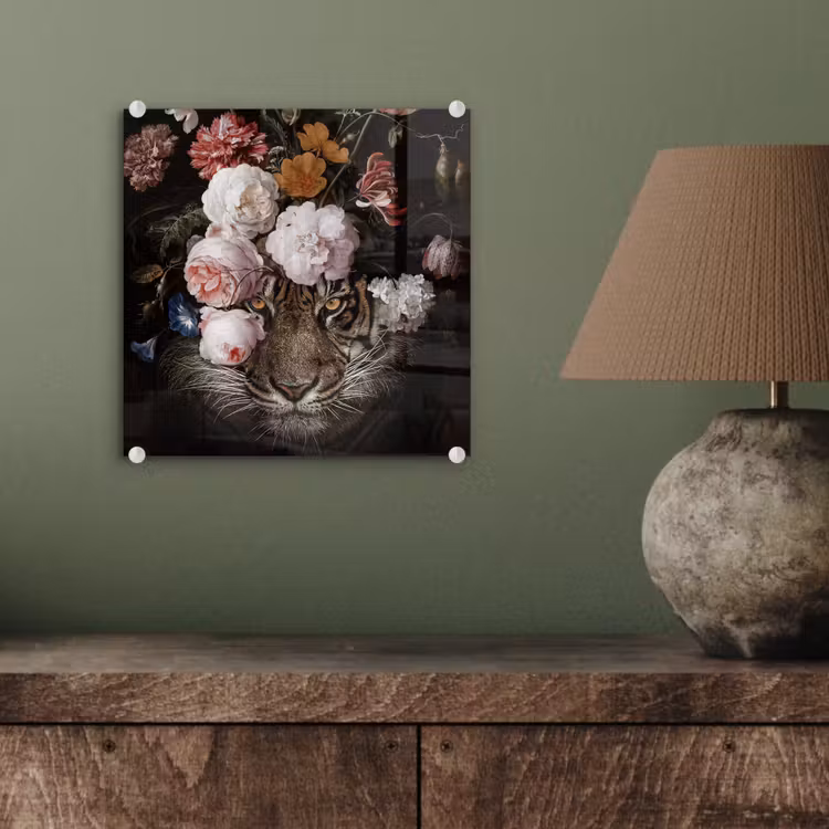 Bloemen - Jan Davidsz de Heem - Tijger - Schilderij - Stilleven - Oude meesters plexiglas 5mm klein -sfeer3