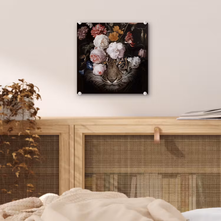 Bloemen - Jan Davidsz de Heem - Tijger - Schilderij - Stilleven - Oude meesters plexiglas 5mm klein -sfeer4