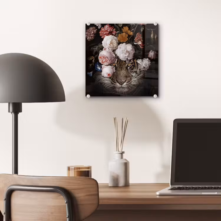 Bloemen - Jan Davidsz de Heem - Tijger - Schilderij - Stilleven - Oude meesters plexiglas 5mm klein -sfeer6