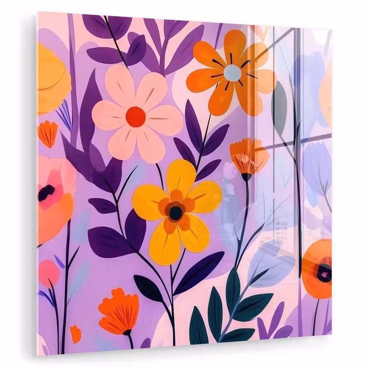 Bloemen - Kleurrijk - Bladeren plexiglas 5mm klein -zzzproduct_nieuw