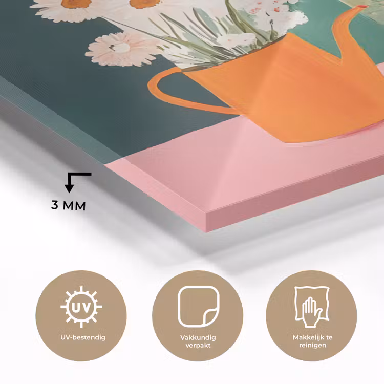 Bloemen - Koffie - Raam plexiglas 5mm klein -sfeer2