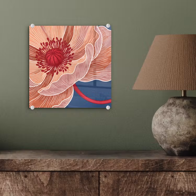 Glas schilderij - Bloemen - Modern - Abstract - Bloemen - Modern - Abstract plexiglas 5mm klein