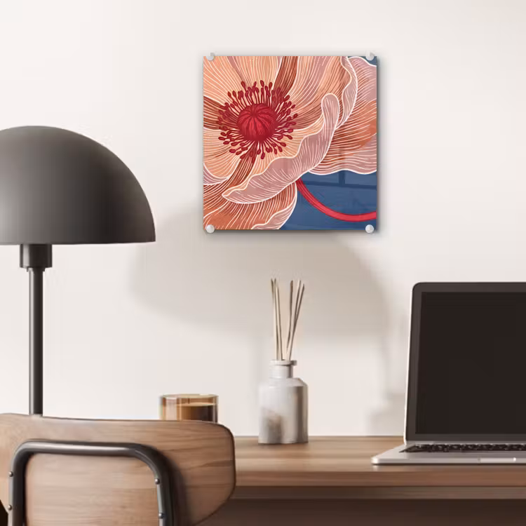 Glas schilderij - Bloemen - Modern - Abstract - Bloemen - Modern - Abstract plexiglas 5mm klein