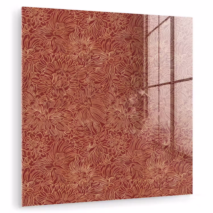 Bloemen - Motief - Rood plexiglas 5mm klein 11 -zzzproduct_nieuw