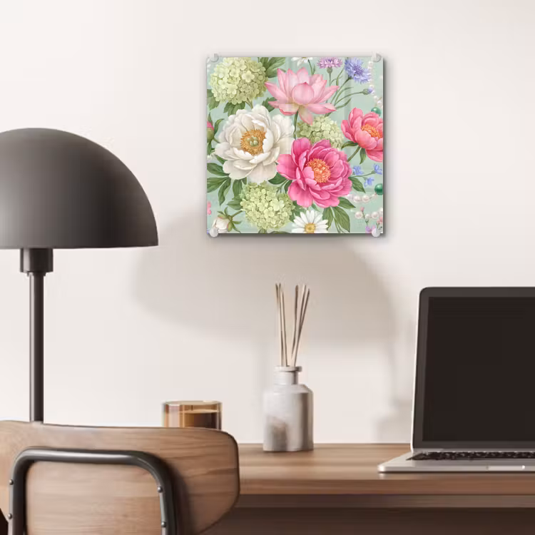 Bloemen - Patroon - Botanisch - Groen plexiglas 5mm klein -sfeer6