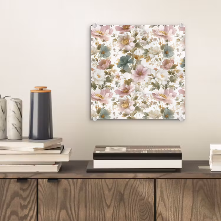 Bloemen - Patroon - Pastel plexiglas 5mm klein 11 -sfeer1