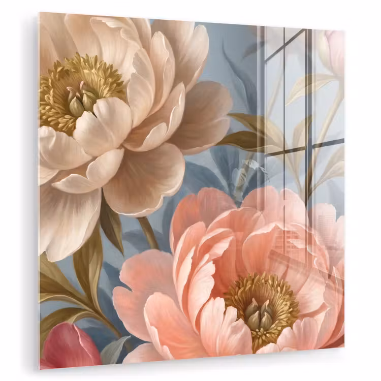 Bloemen - Roze - Beige - Modern - Natuur plexiglas 5mm klein -zzzproduct_nieuw
