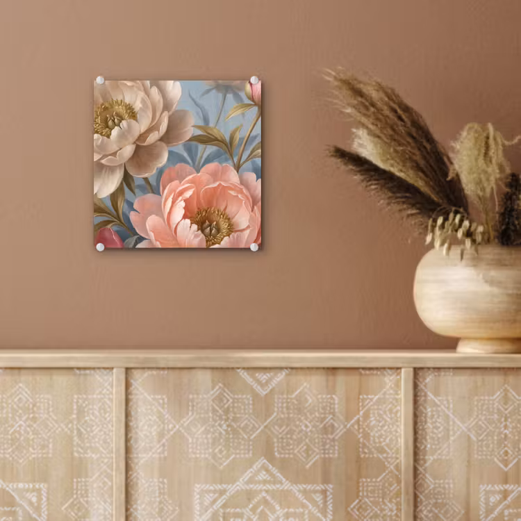 Bloemen - Roze - Beige - Modern - Natuur plexiglas 5mm klein -sfeer5