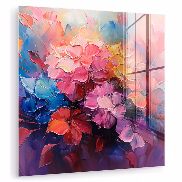 Bloemen - Roze - Watercolor - Kunst plexiglas 5mm klein -zzzproduct_nieuw