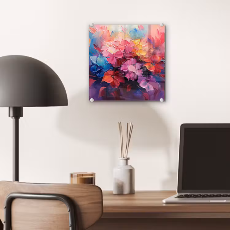 Bloemen - Roze - Watercolor - Kunst plexiglas 5mm klein -sfeer6