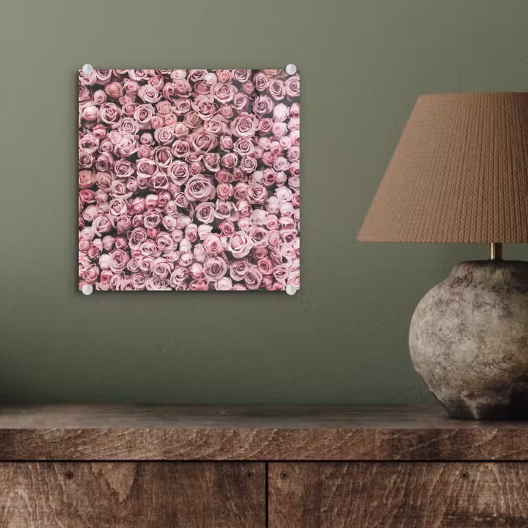 Bloemen - Rozen - Natuur - Roze - Botanisch plexiglas 5mm klein -sfeer3