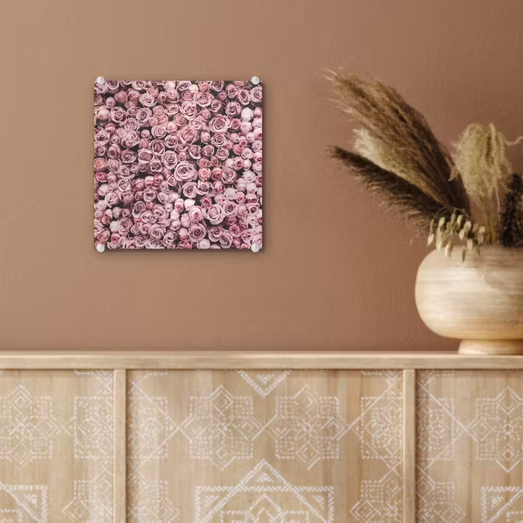 Bloemen - Rozen - Natuur - Roze - Botanisch plexiglas 5mm klein -sfeer5