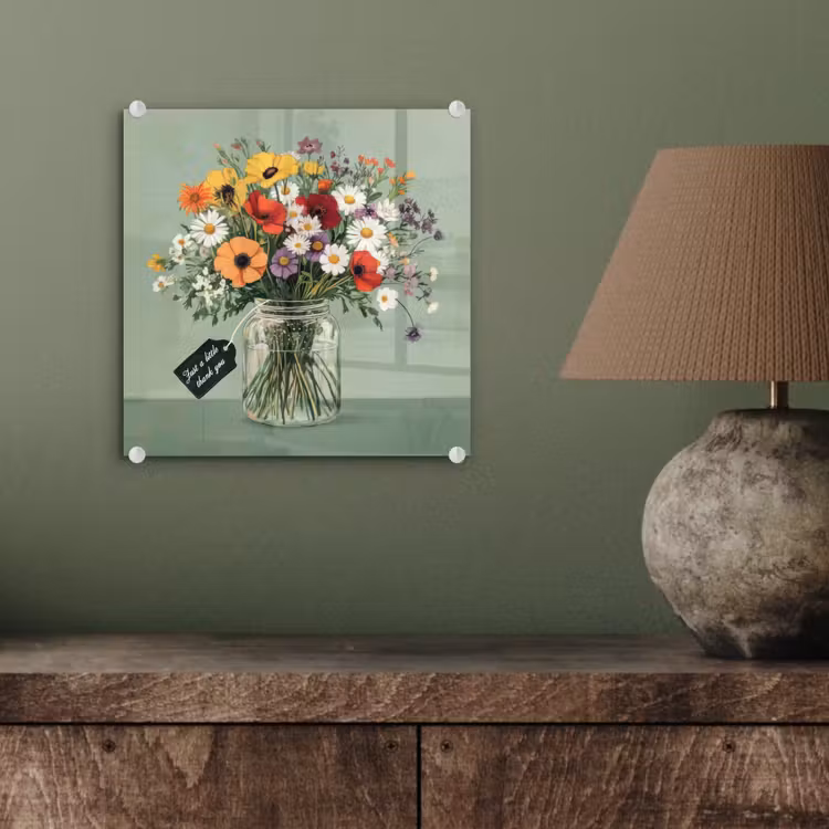 Bloemen - Vaas - Kaartje plexiglas 5mm klein -sfeer3