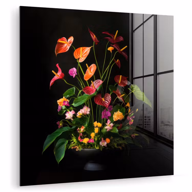 Bloemen - Vaas - Kleurrijk plexiglas 5mm klein -zzzproduct_nieuw