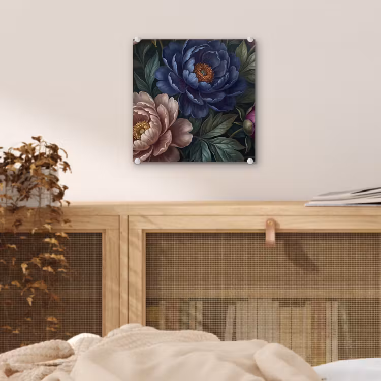 Bloemen - Vlinder - Natuur - Modern - Paars plexiglas 5mm klein -sfeer4