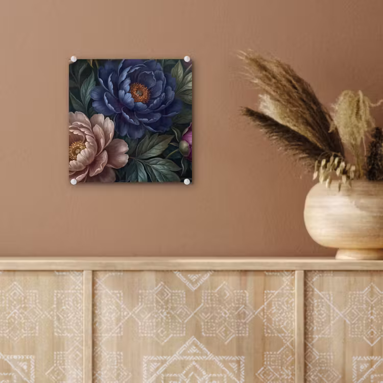 Bloemen - Vlinder - Natuur - Modern - Paars plexiglas 5mm klein -sfeer5