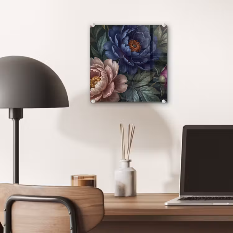 Bloemen - Vlinder - Natuur - Modern - Paars plexiglas 5mm klein -sfeer6