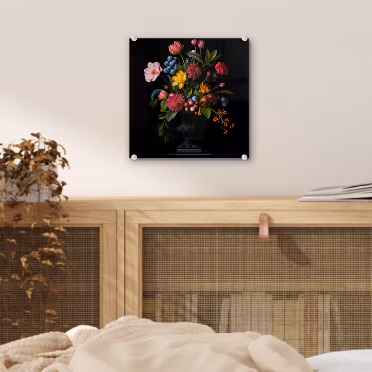 Bloemen - Vrolijk - Vaas plexiglas 5mm klein -sfeer4