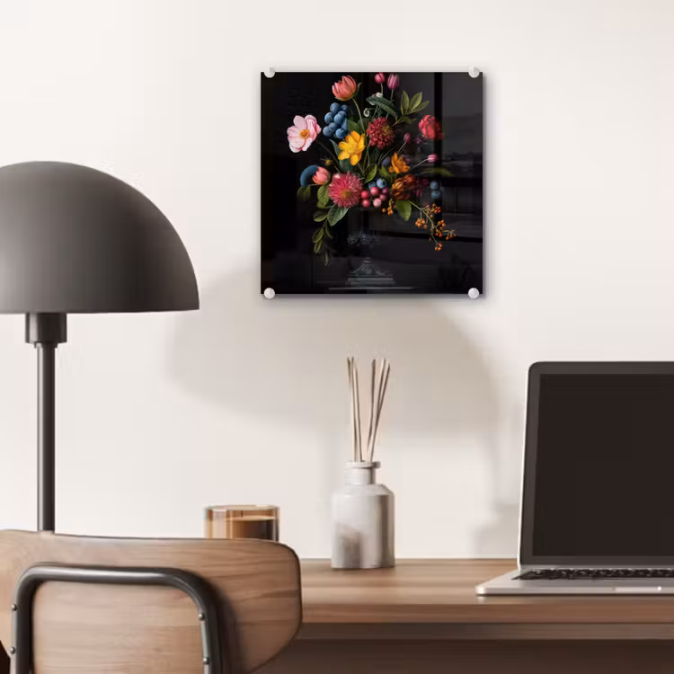 Bloemen - Vrolijk - Vaas plexiglas 5mm klein -sfeer6