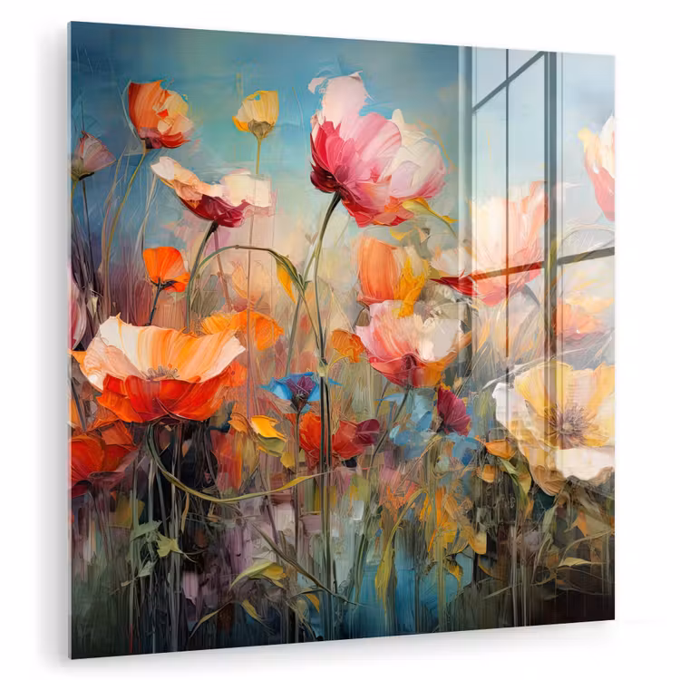 Bloemen - Watercolor - Kunst - Botanisch - Natuur plexiglas 5mm klein -zzzproduct_nieuw