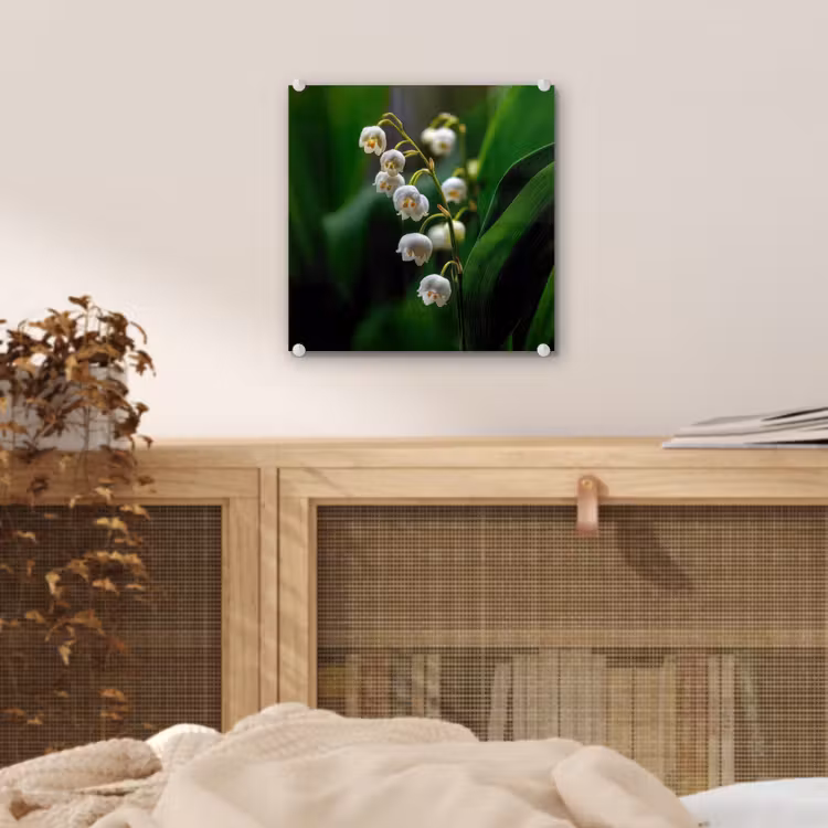 Bloemen - Wit - Bladeren - Lelietjes plexiglas 5mm klein -sfeer4