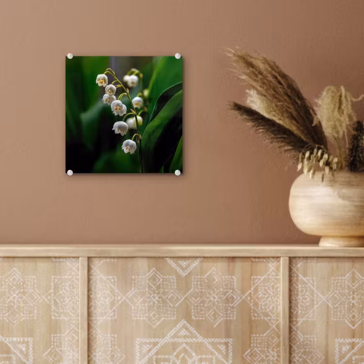 Bloemen - Wit - Bladeren - Lelietjes plexiglas 5mm klein -sfeer5