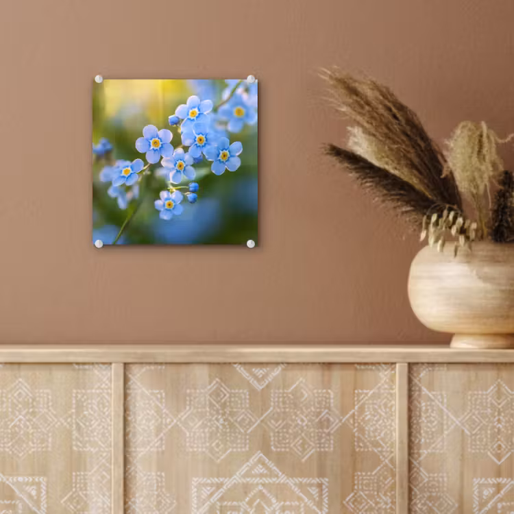 Bloemetjes - Blauw - Vergeet mij nietjes plexiglas 5mm klein -sfeer5