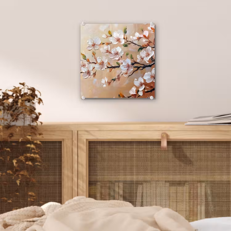 Bloesemtakken - Schilderachtig - Roze plexiglas 5mm klein -sfeer4