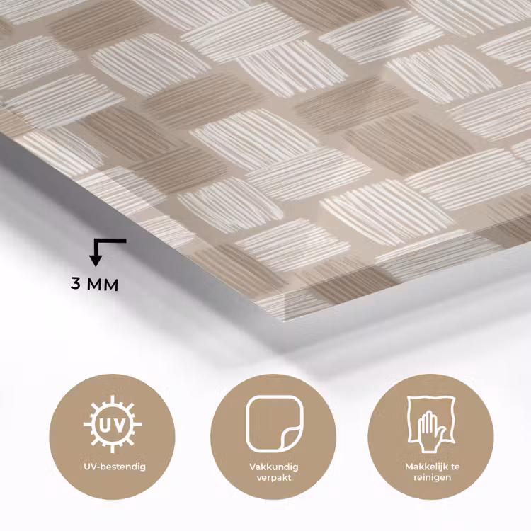 Blok - Patroon - Bruin plexiglas 5mm klein 11 -sfeer2