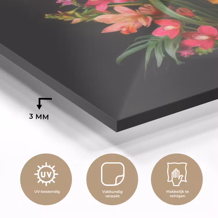Boeket - Bloemen - Exotisch plexiglas 5mm klein -sfeer2