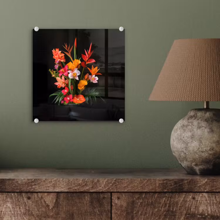 Boeket - Bloemen - Exotisch plexiglas 5mm klein -sfeer3