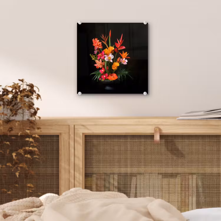 Boeket - Bloemen - Exotisch plexiglas 5mm klein -sfeer4