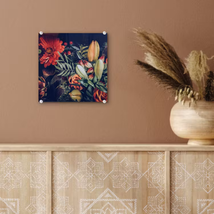 Boeket - Stilleven - Bloemen - Planten - Rood plexiglas 5mm klein -sfeer5