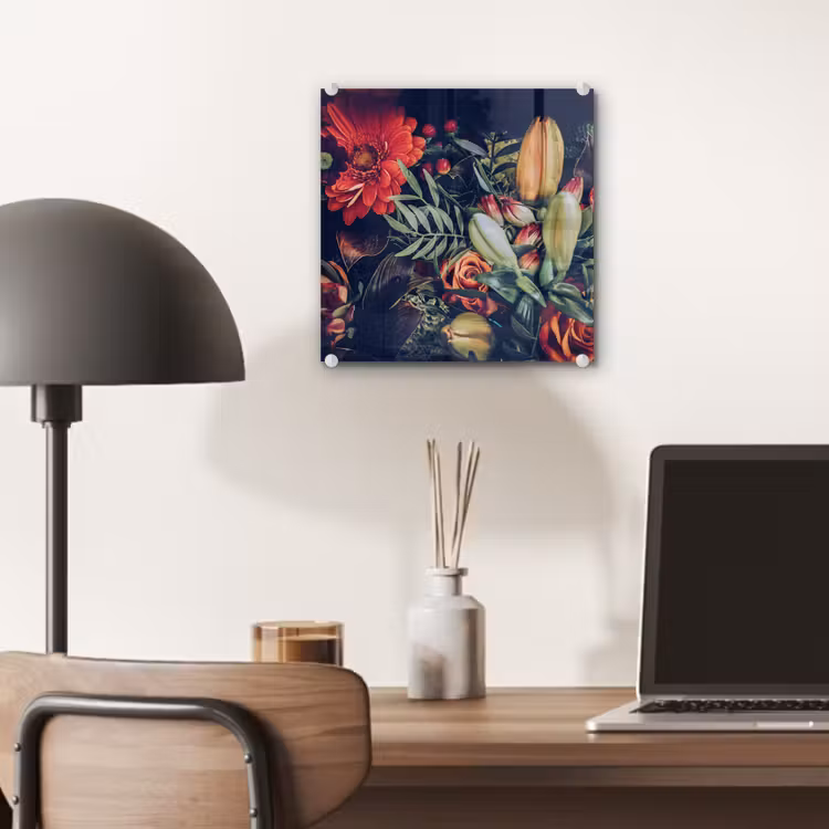 Boeket - Stilleven - Bloemen - Planten - Rood plexiglas 5mm klein -sfeer6