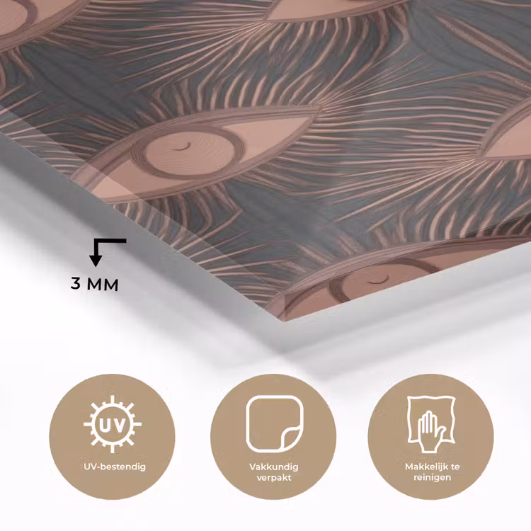 Boheems - Oog - Bruin plexiglas 5mm klein 11 -sfeer2