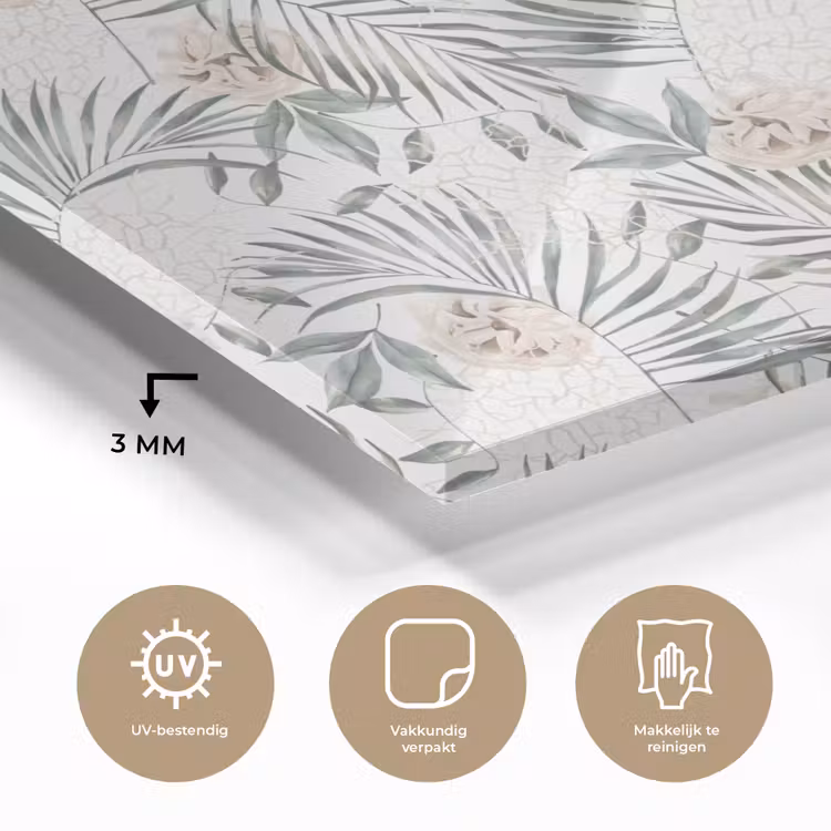Boho - Jungle - Bloemen - Bladeren plexiglas 5mm klein -sfeer2