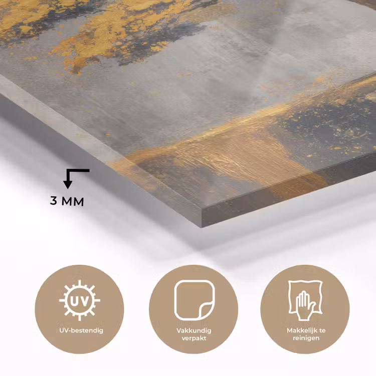 Boom - Bladeren - Goud - Abstract plexiglas 5mm klein -sfeer2