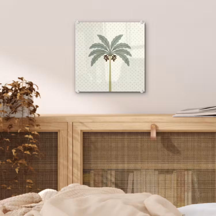 Boom - Bladeren - Groen - Decoratief - Beige plexiglas 5mm klein -sfeer4