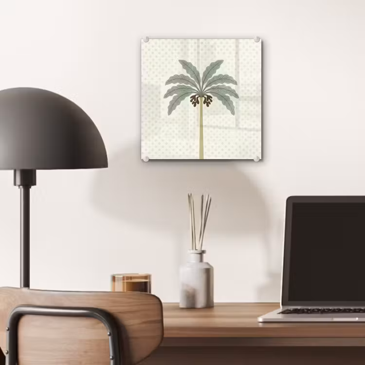 Boom - Bladeren - Groen - Decoratief - Beige plexiglas 5mm klein -sfeer6