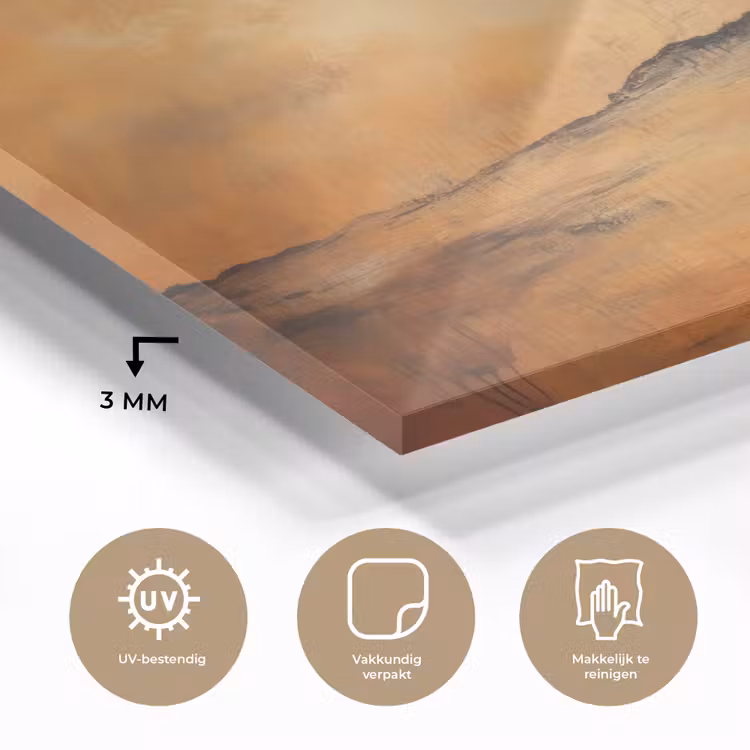 Boom - Landschap - Oranje plexiglas 5mm klein -sfeer2