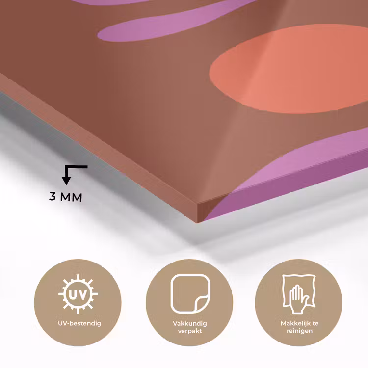 Boom - Paars - Cirkel - Vloeiend plexiglas 5mm klein -sfeer2